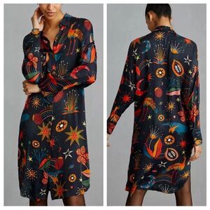 Farm Rio Cerrado Sky Longline patterned shirt dress ($298)